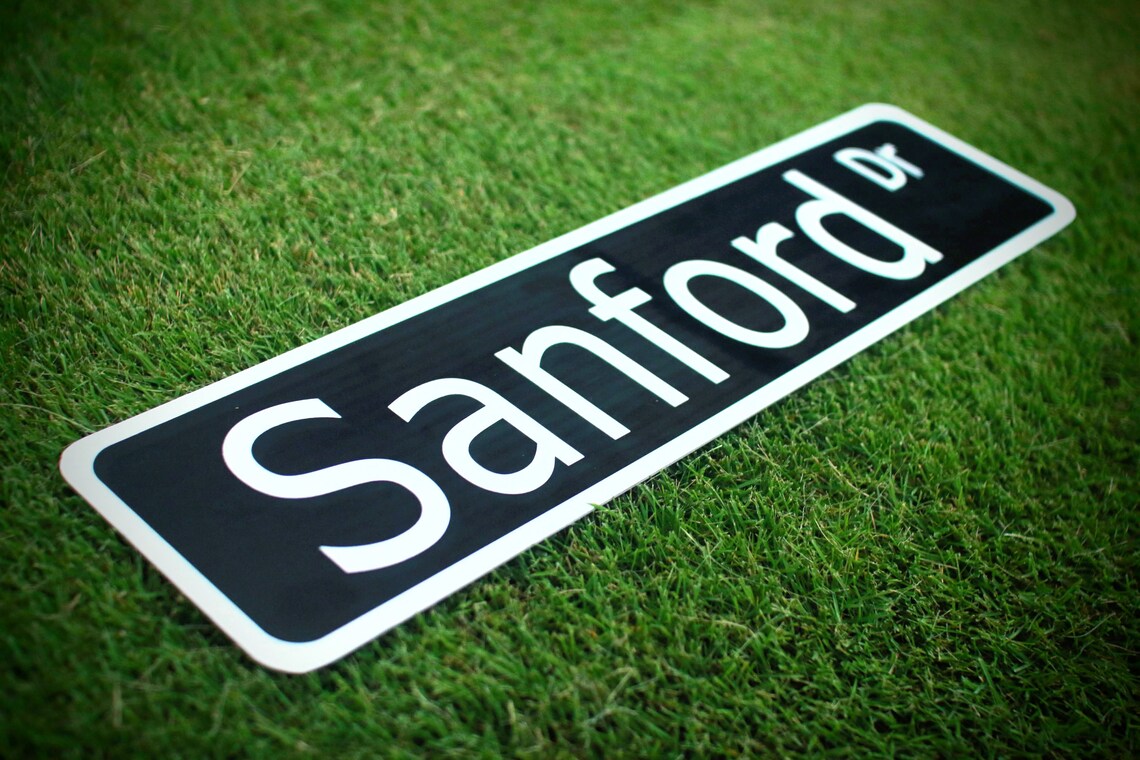 Personalized Reflective Street Sign // 6 x 30 Road Etsy