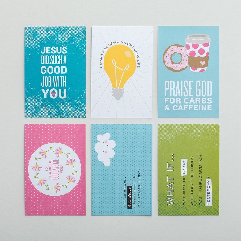 Illustrated Faith 12 Praiseworthy Postcards 2 of Each Design image 1