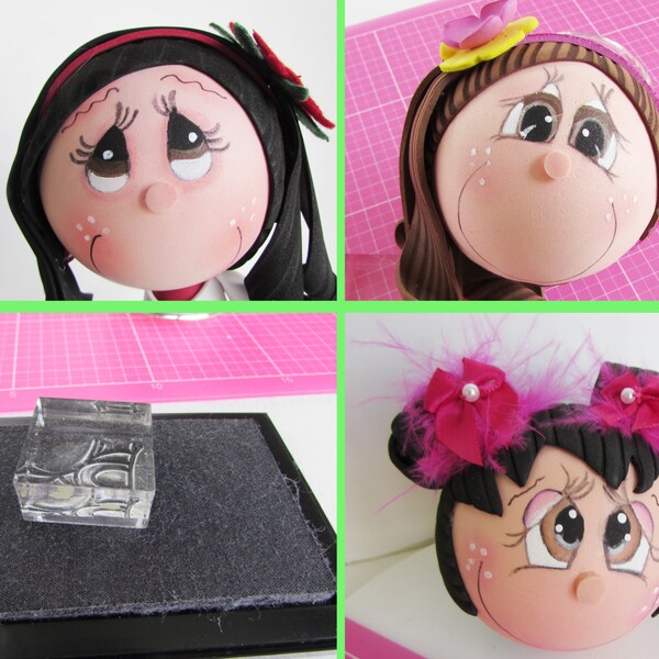 Bundle Pack Fofucha Doll Eye Stamps- Create perfect eyes for your Fofucha