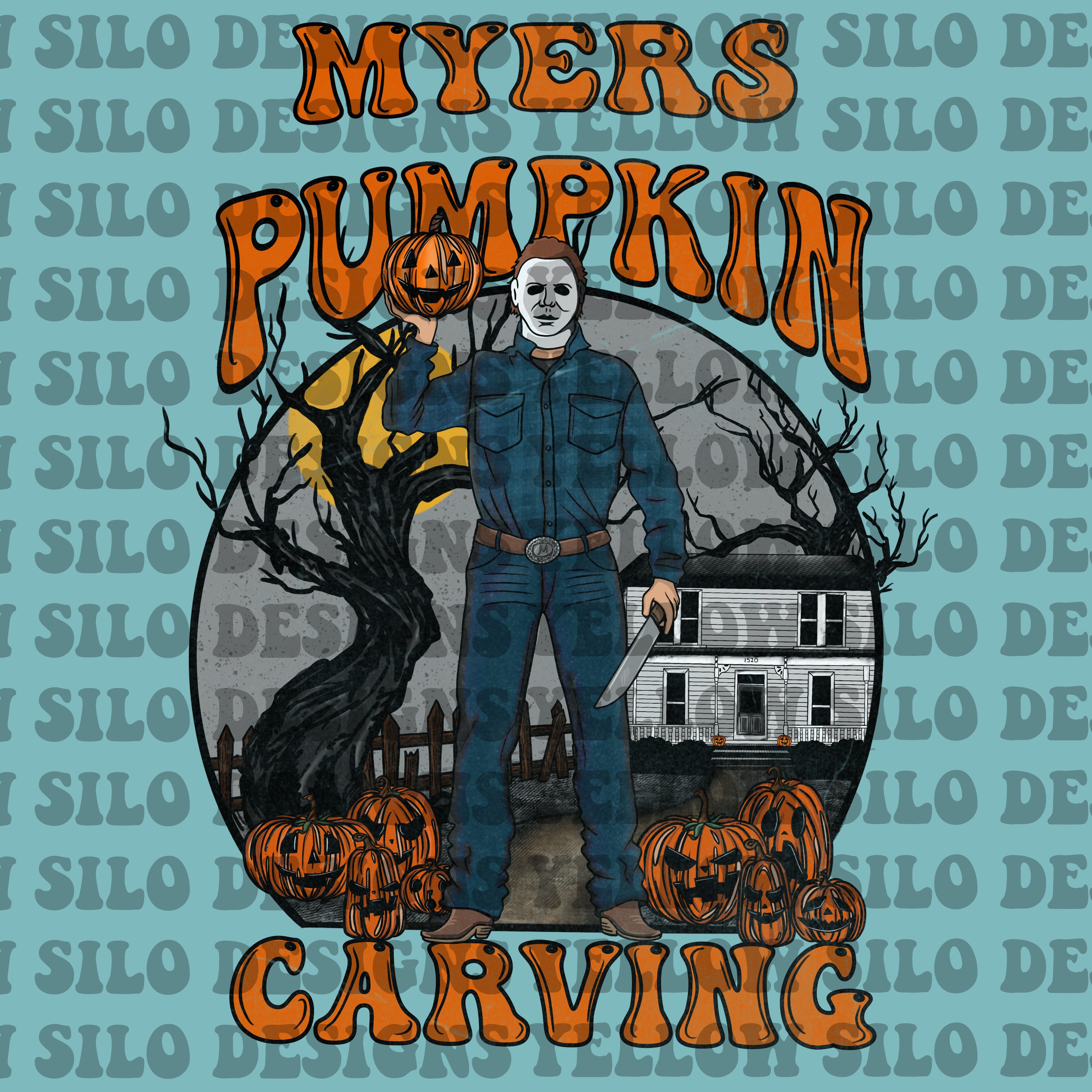 Michael Myers Pumpkin Design