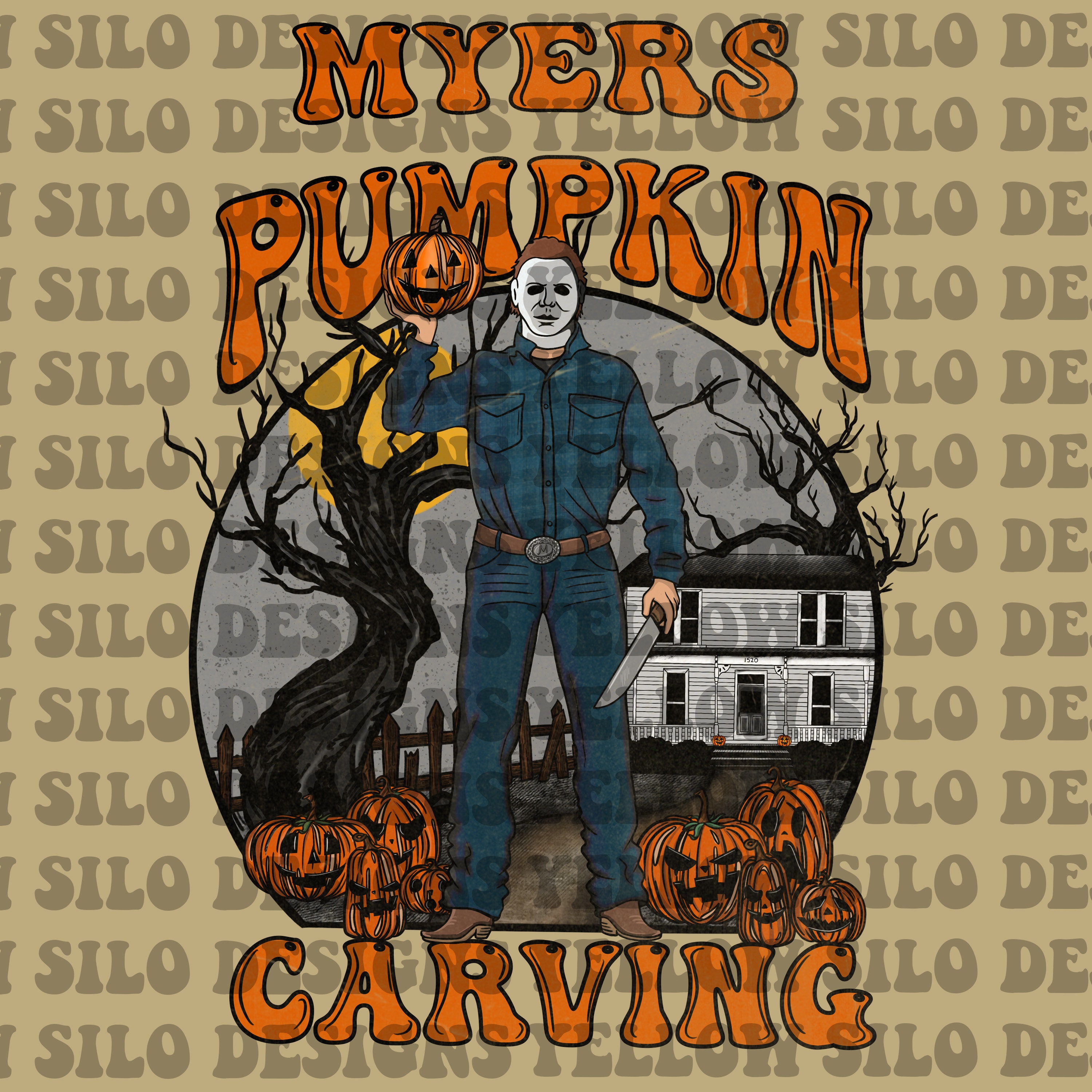 Halloween Michael Myers Stencil