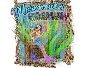 MermAid's HidEaway Sublimation Transfer 300 dpi - Digital download