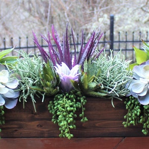 38x8x8 Artificial Succulents Arrangement, Faux Succulent Centerpiece, Succulents Mantel Decor, Choose Your Own Colors