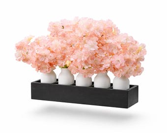 Blush Pink Cherry Blossom Arrangement: French Country Cottage Floral Decor