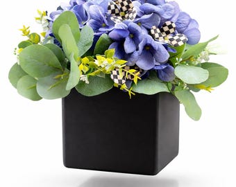 MacKenzie-Childs Royal Check Hydrangea Arrangement