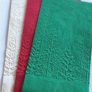 Pine Tree Napkin ~ Embossed Paper Napkins ~ Forest ~ Nature ~ Winter Wedding ~ Shower ~ Outdoor Party ~ Buffet ~ Dinner Napkin ~ Guest Towel