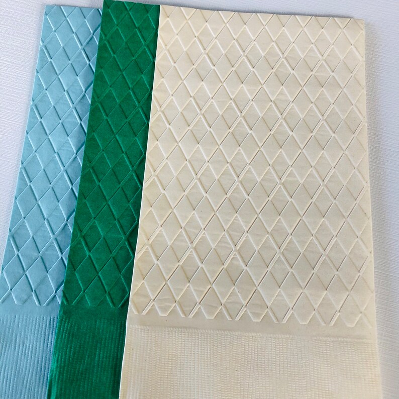 piknwildflowers Argyle Embossed Paper Napkins