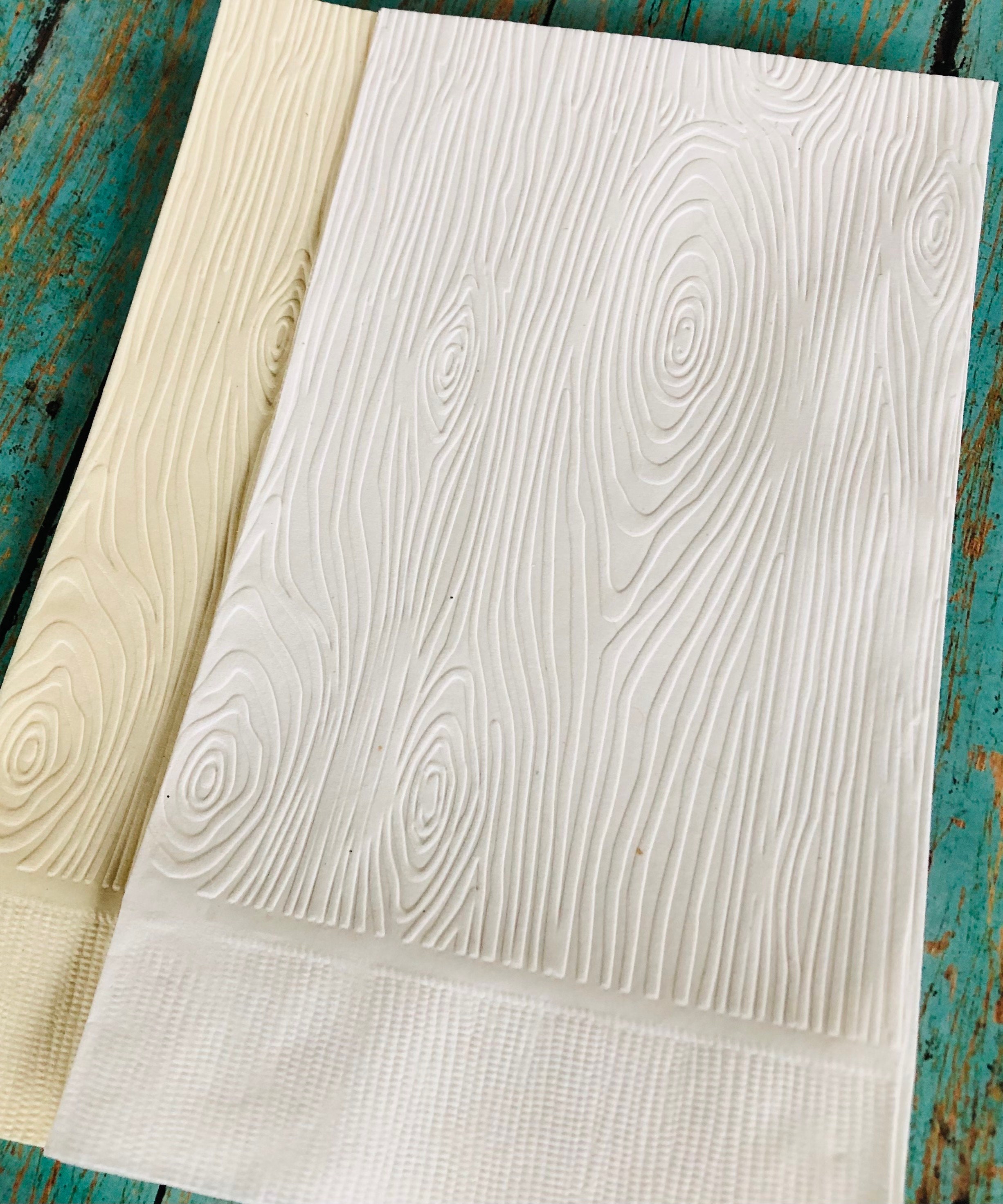 Wood Grain Napkin ~ Embossed Paper Napkins ~ Nature ~ Tree ~ Baby Shower ~ Outdoor Wedding ~ Birthday Party ~ Buffet ~ Dinner ~ Guest Towel