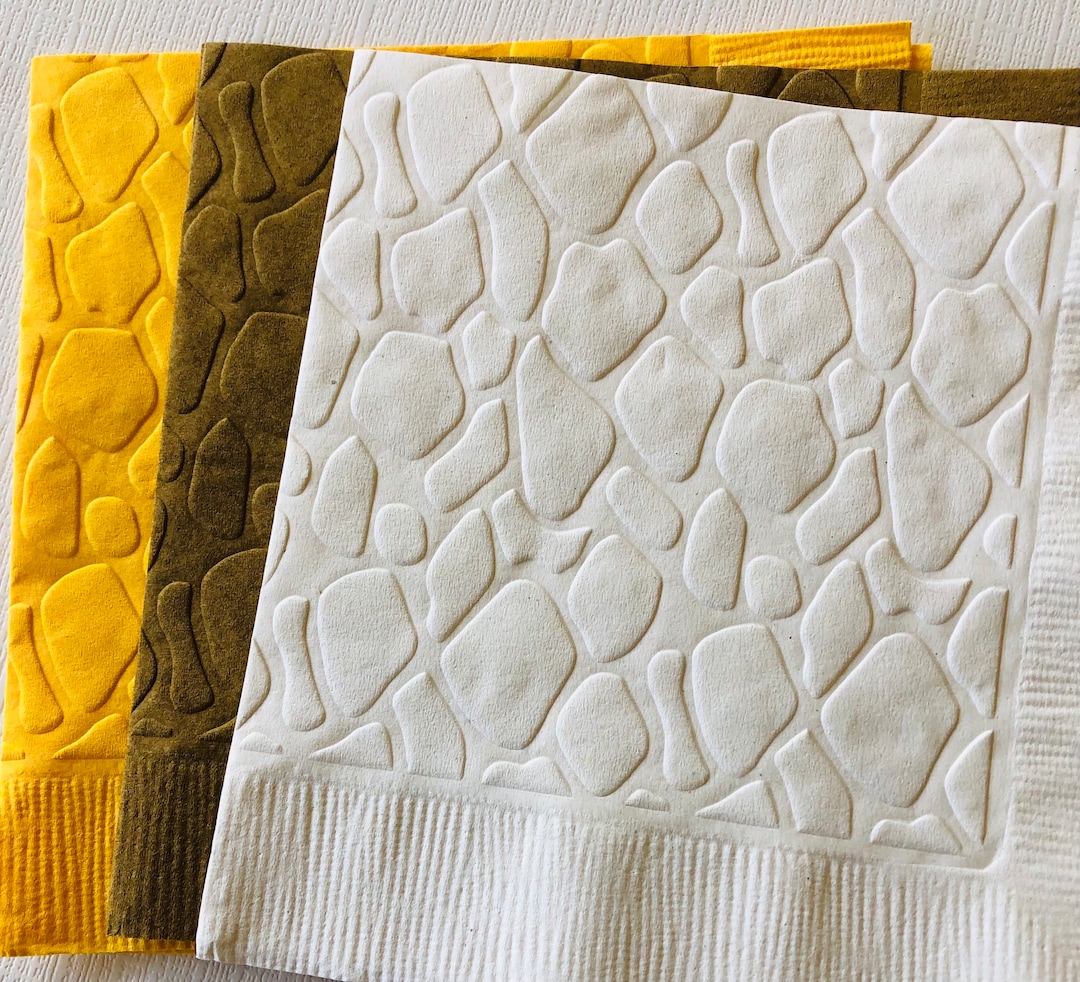 Giraffe Napkin Embossed Paper Napkins Giraffe Print Animal Print