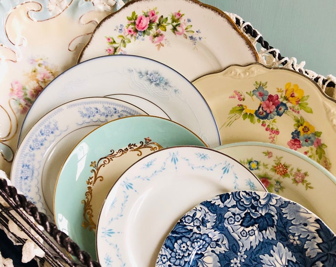 Mismatched China Plates Mix and Match Vintage China Antique Dinnerware