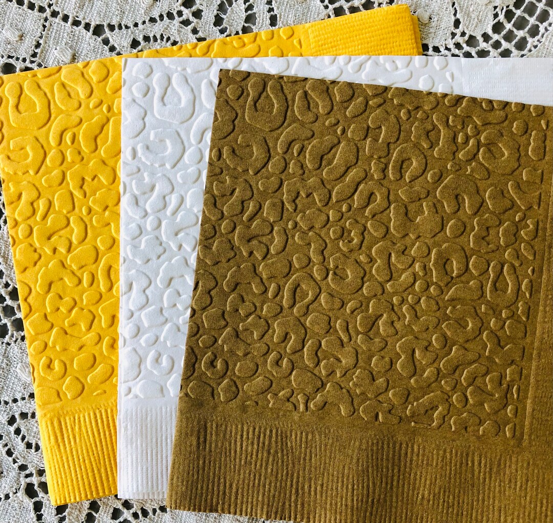 Leopard Napkin ~ Embossed Paper Napkins ~ Leopard Print ~ Animal Print ...