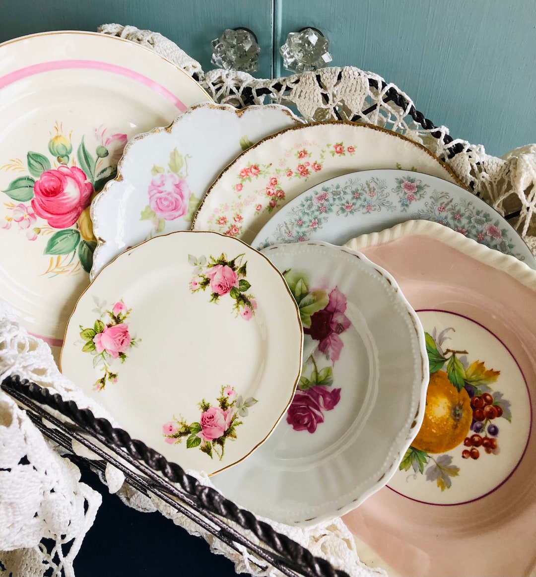 Mismatched China Plates Mix and Match Vintage China Antique Dinnerware