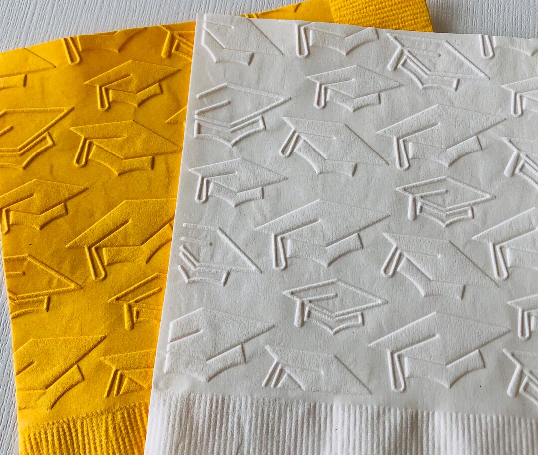 Graduation Napkins Embossed Paper Napkin Celebration Commencement Open