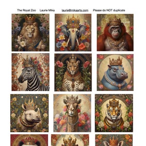 Collage Sheet: The Royal Zoo- Digital Download Collage Images