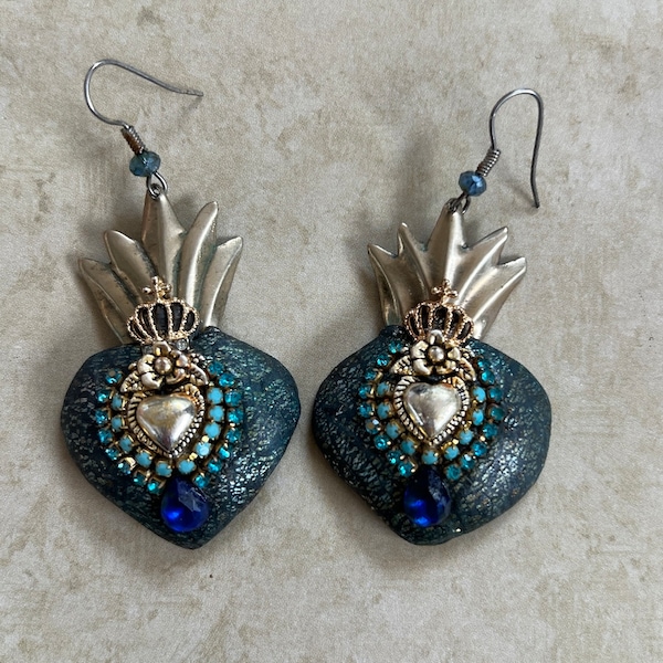 Sacred heart earrings