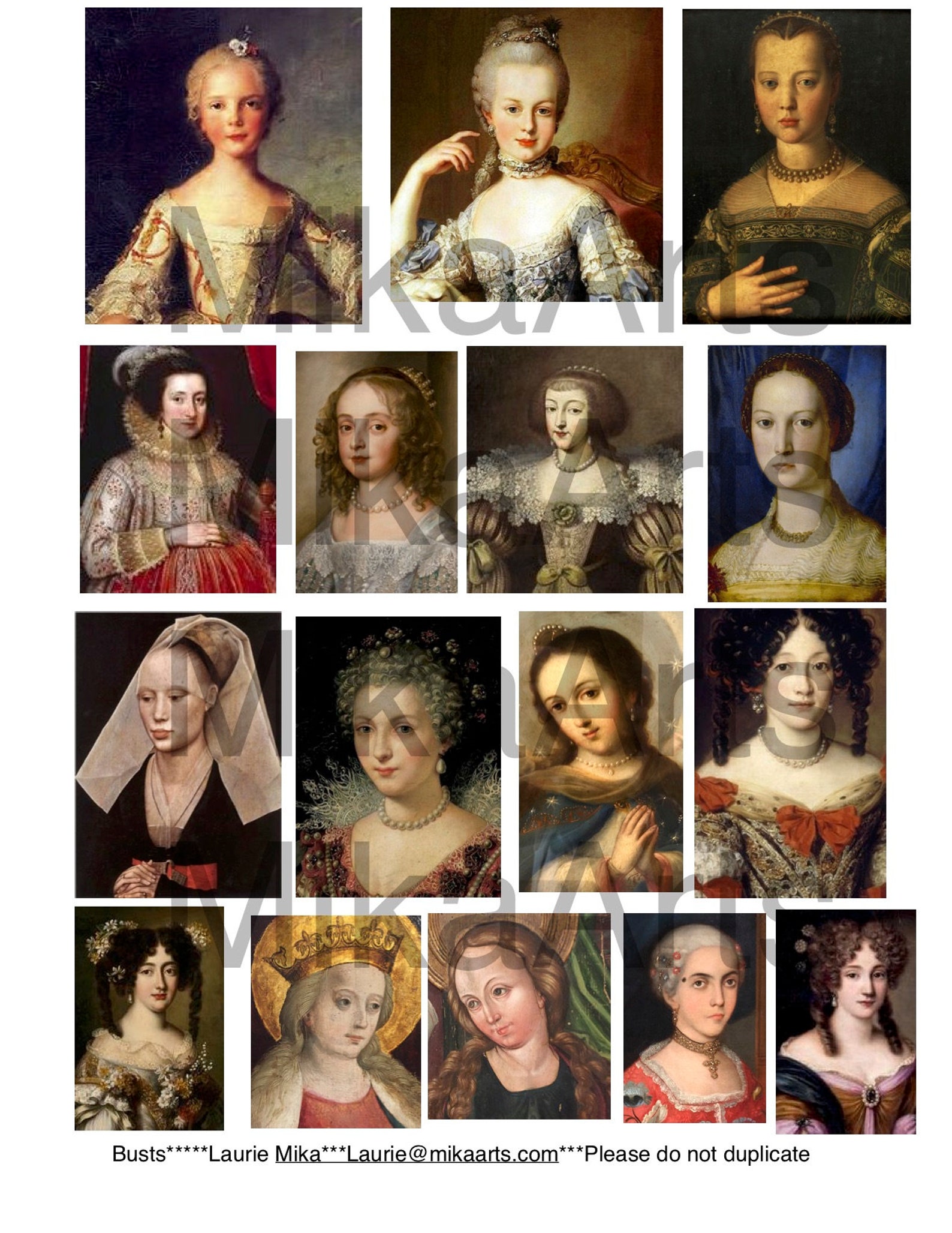 Collage Sheets: Female Figures/ Bundle of 5 Pdf's (you Need LASER ...