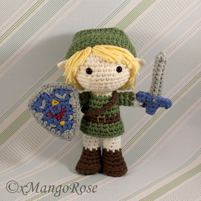 Link Zelda Crochet Doll, Zelda Plush, Legend Of Zelda, Link