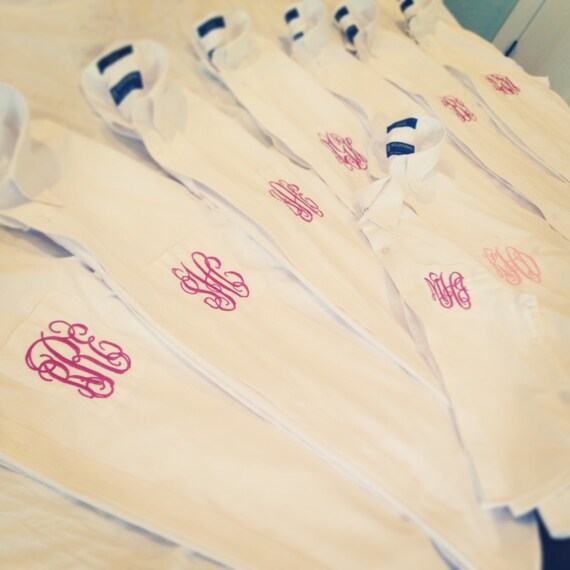 monogrammed oversized shirts