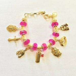 Pink/Gold Armor of God Bracelet