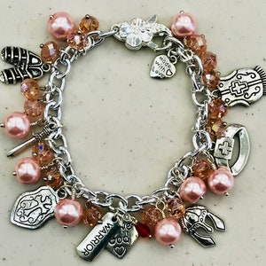God&#39;s Armor Bracelet - Pink Pearls and Crystals