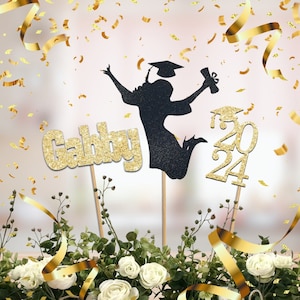 Graduation Centerpieces 2025, Grad Cut Outs, 2025 Tags, Custom Name, Graduate Silhouette, Personalized Grad Decor, Graduation Party Gifts