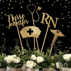 Nurse Graduation centerpiece sticks, Graduation Centerpiece, Graduation Table Decor, Centerpiece, Graduation Party, 2024 image 1