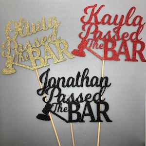 Lawyer Graduation Centerpieces, Custom Name, Passed The Bar, Graduation Centerpiece, Graduation Decorations, Graduation Décor
