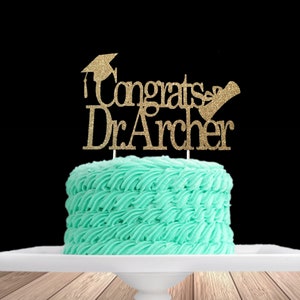 Doktor Graduierung Cake Topper, Graduierung Cake Topper, Abschluss der medizinischen Fächer, Graduierung der Krankenschwester, Klasse von 2024, Photo Prop, Custom School Co