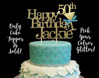 50th Birthday Cake Topper Etsy