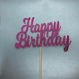 Alles Gute zum Geburtstag Herzstück Sticks, jede Farbe, Geburtstag Dekor, Geburtstagsdekoration, Partybedarf, Tischdekoration, Glitter Cardstock