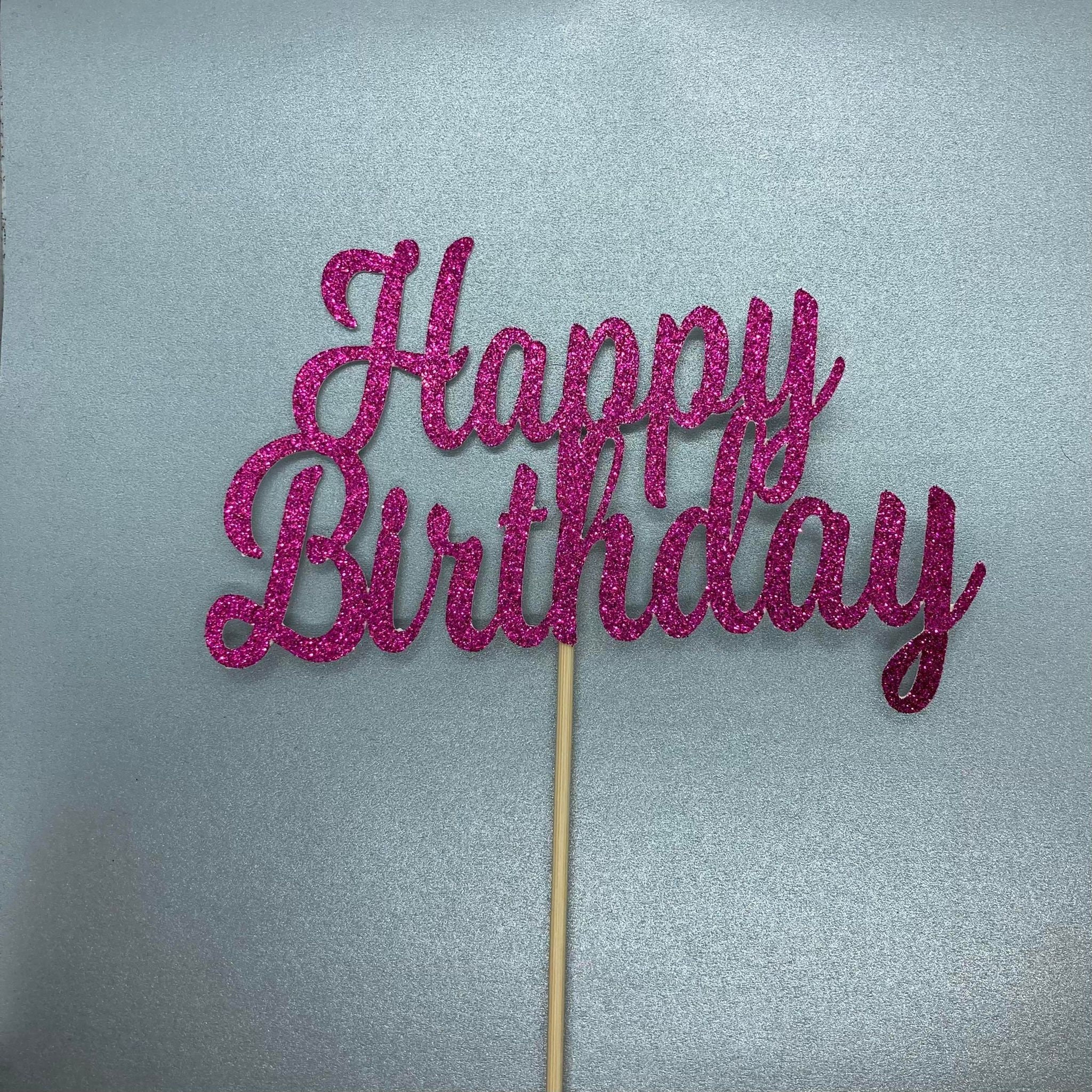 Happy Birthday Centerpiece Sticks, Any Color, Birthday Décor, Birthday Decorations, Party Supplies, Table Decorations, Glitter Cardstock