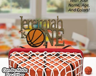 Basketball cake topper, One Basketball topper, Basketball Birthday Cake Topper, Basketball Cake Decor, First Birthday Basketball