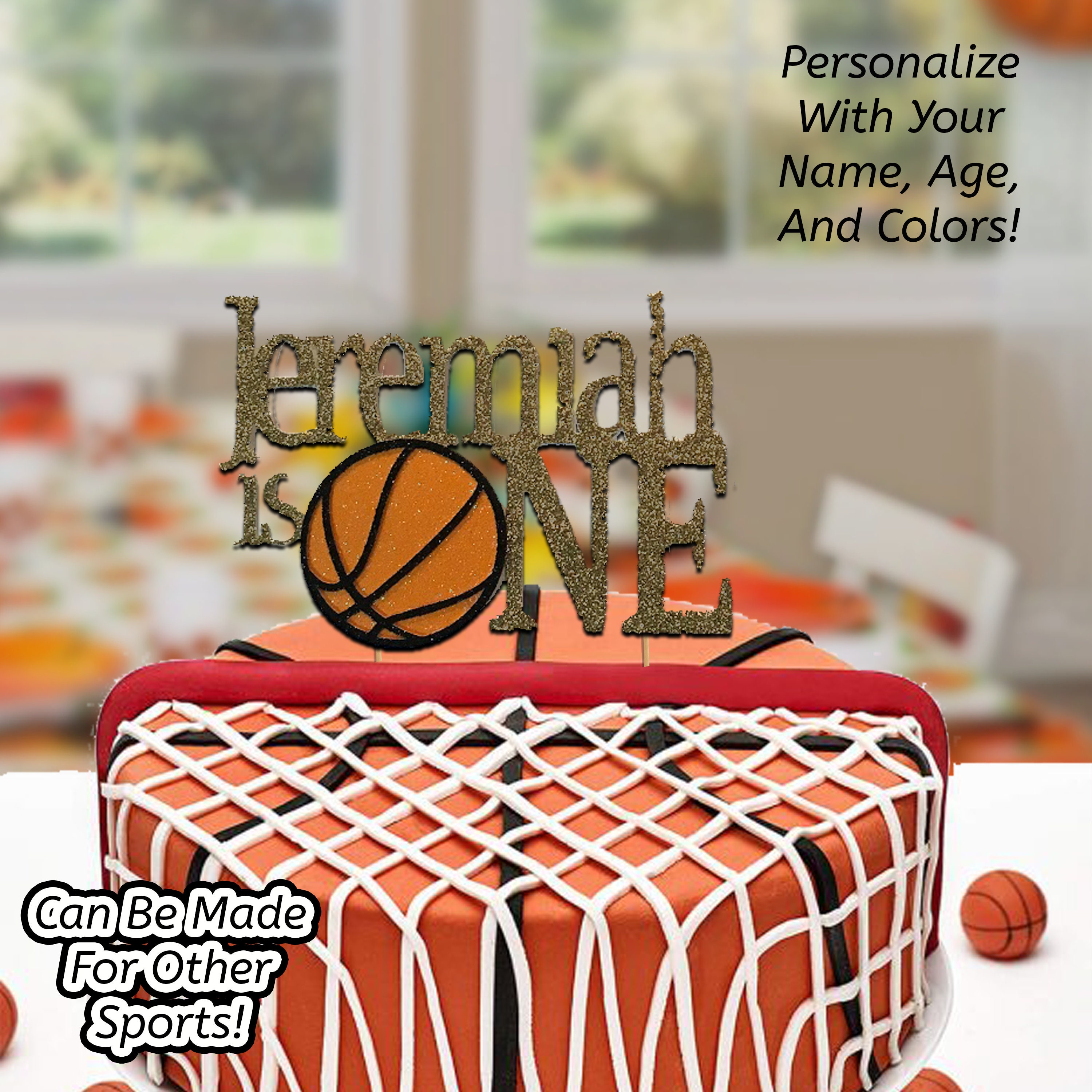 Basketball Cake Topper – Cake Toppers MJ