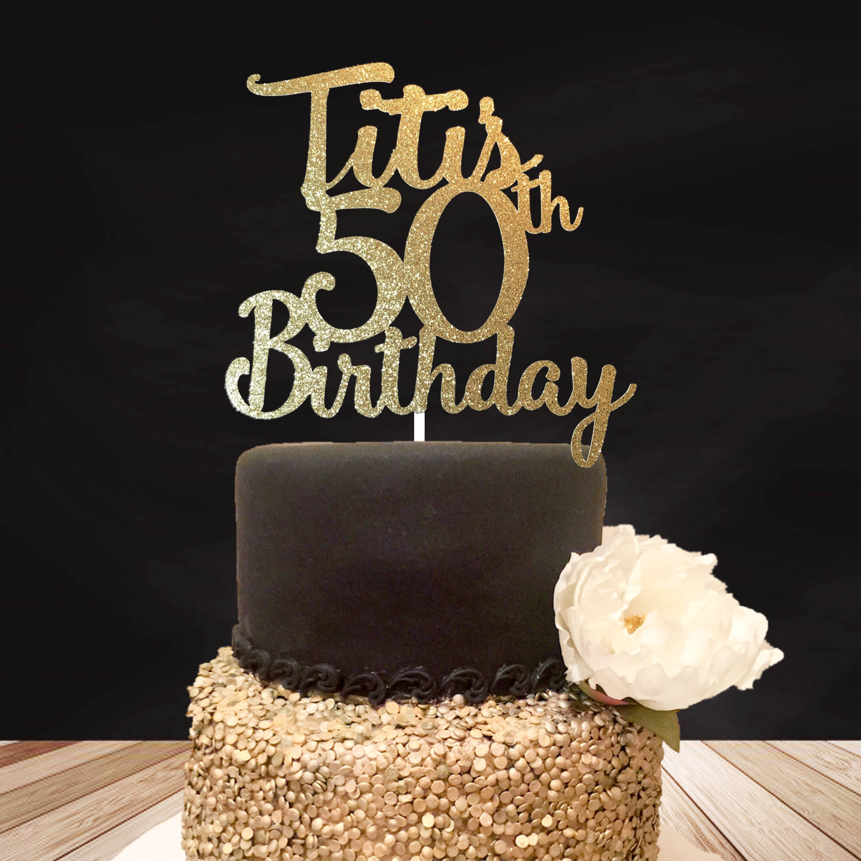  50th  Birthday  50th Birthday Cake Topper  50th  Birthday  Etsy
