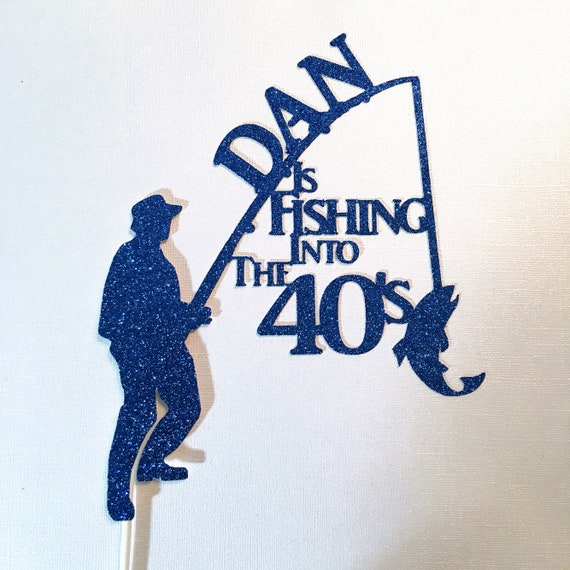 Personalised birthday card fisherman fishing 40th 50th 60th any name//message//age
