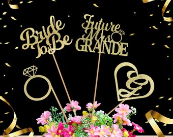 Bridal Shower Centerpiece Sticks: Glitter Wedding Decorations