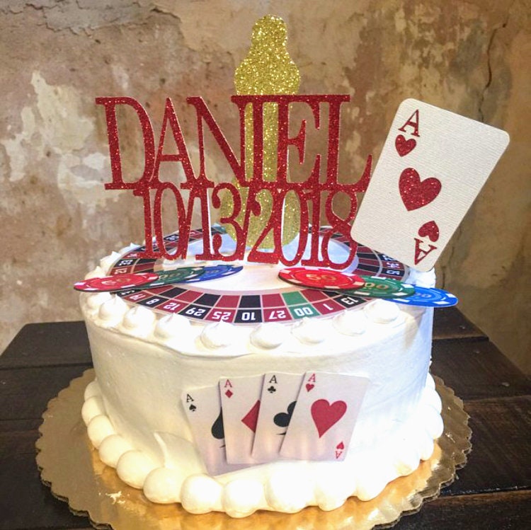 Palefreniers De Gateau Cake Poker Jeu De Gateau Forme De Etsy