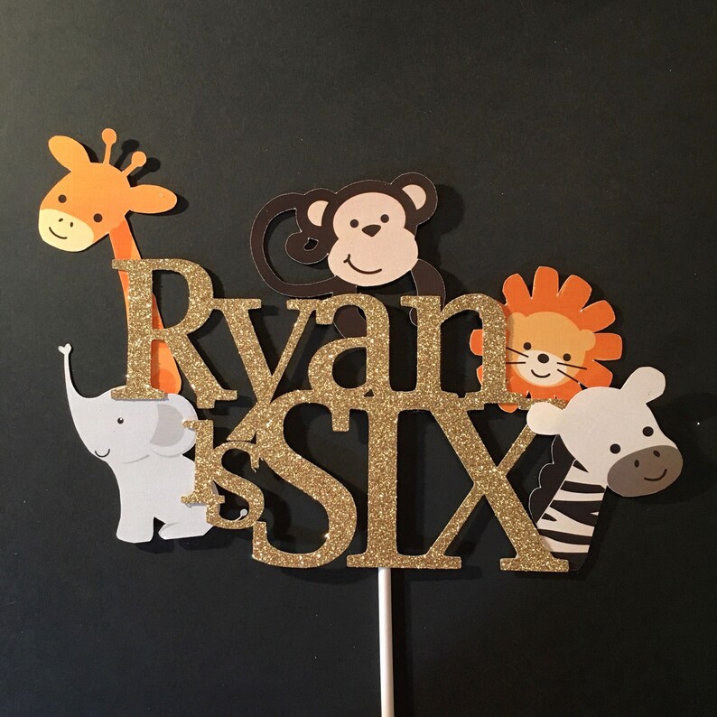 Safari Cake Topper Safari Birthday Cake Topper First Etsy Canada