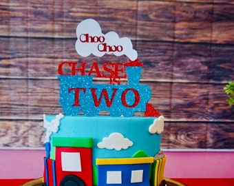 Train Cake Topper,Train Birthday,Train Birthday Party,Choo Choo,Train Cake,Train Smash Cake,Two Birthday Cake,Train Party, Train Decor