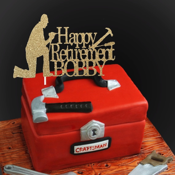 Retirement Topper Construction Cake Topper Construction Etsy