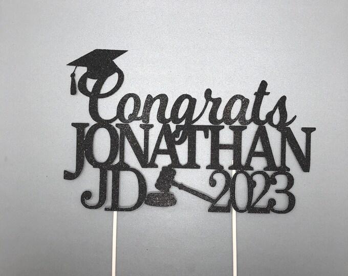 Law School Graduation Cake Topper, Personalized Graduation Cake Topper, Law School Graduation ...
