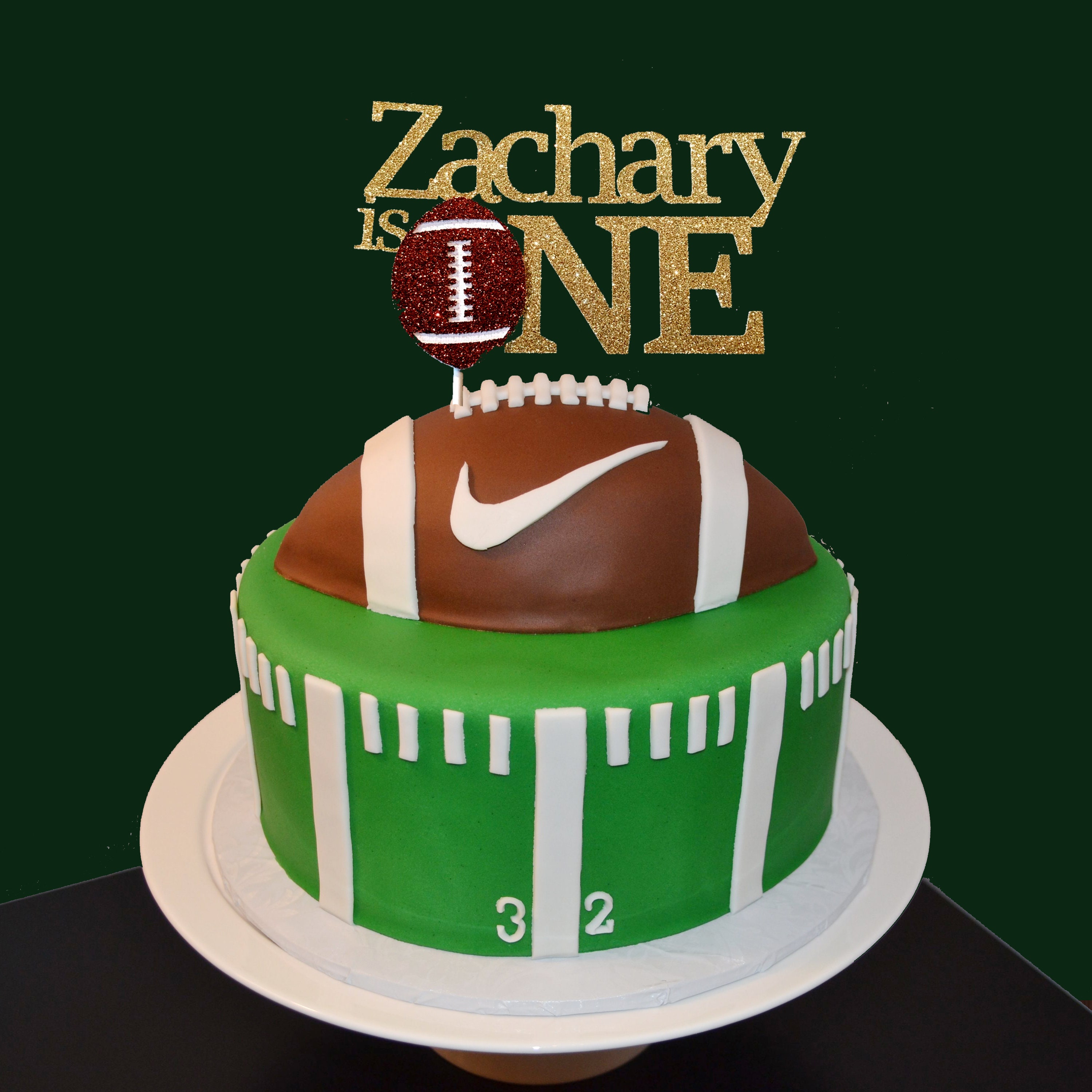 football-cake-topper-first-birthday-football-cake-topper-etsy