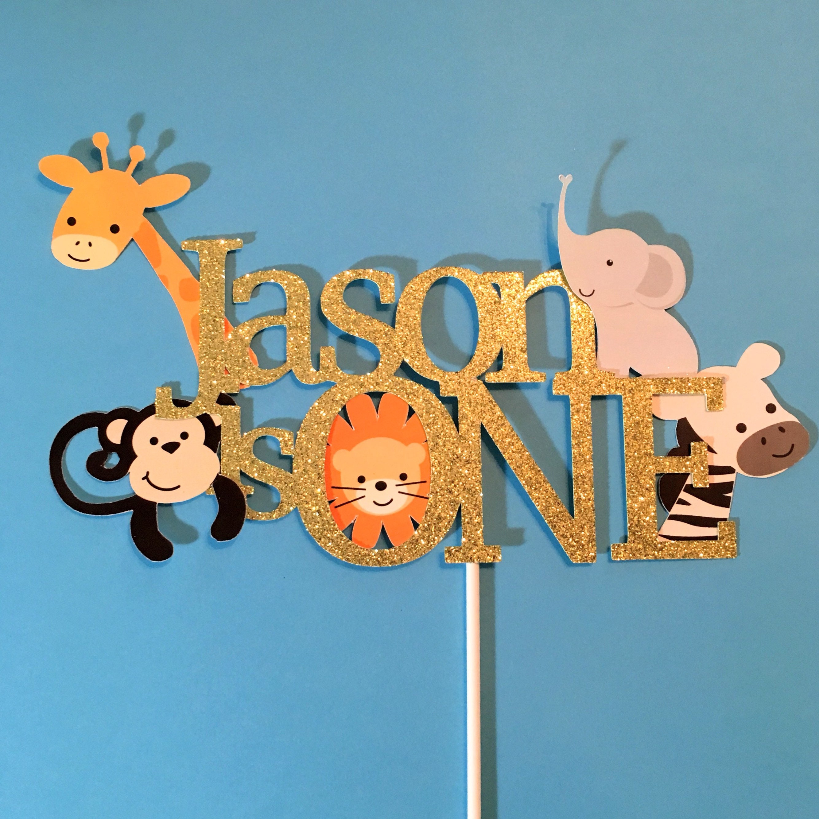 Safari Cake Topper Safari Birthday Cake topper First | Etsy