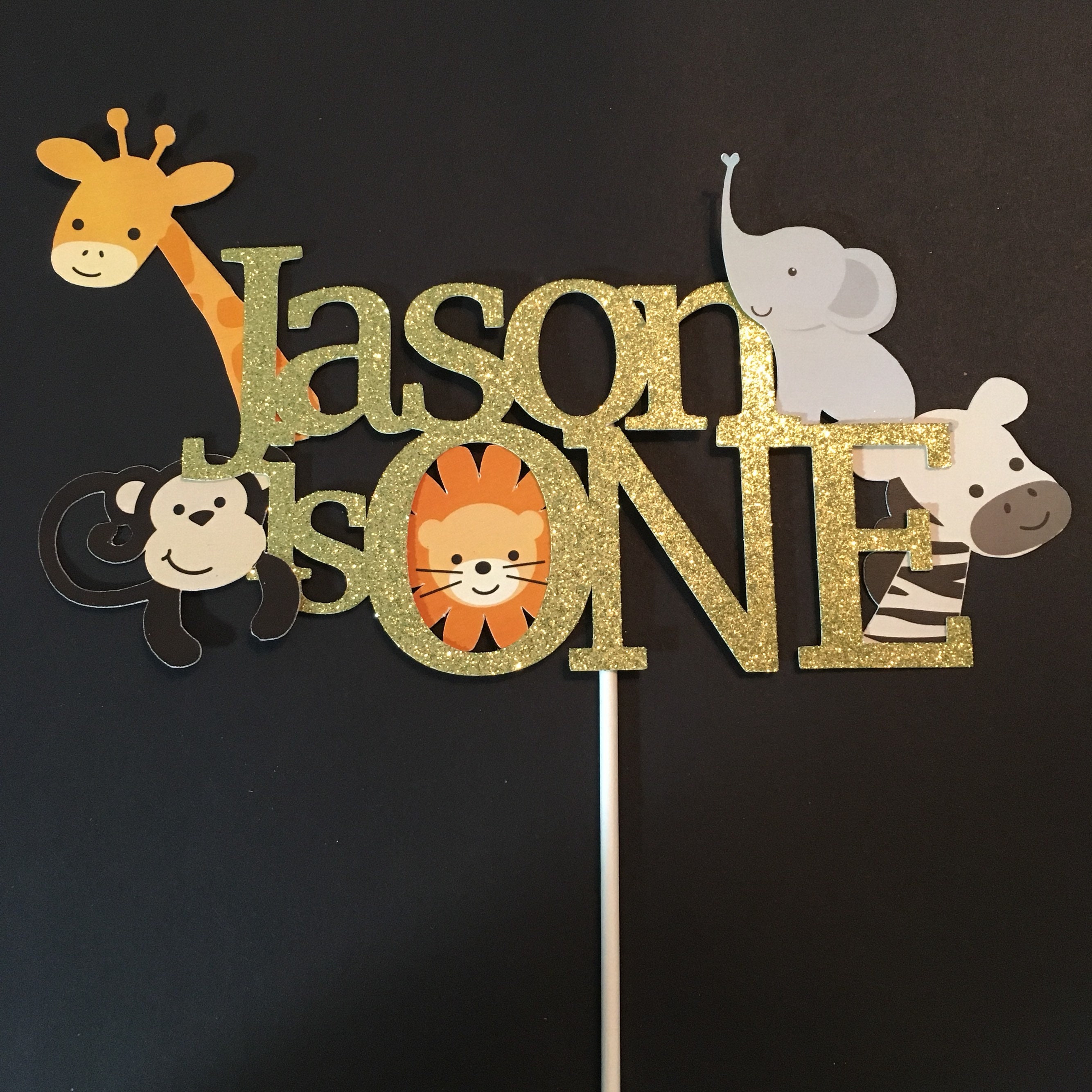 safari cake topper first birthday