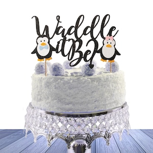 Penguin Gender Reveal Cake Topper, Waddle It Be Cake Topper, Gender Reveal cake topper, Waddle It Be Baby Shower, Gender Reveal Party
