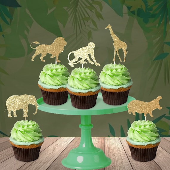 Cupcake A Safari Safari Danniversaire Gateau Premier Etsy