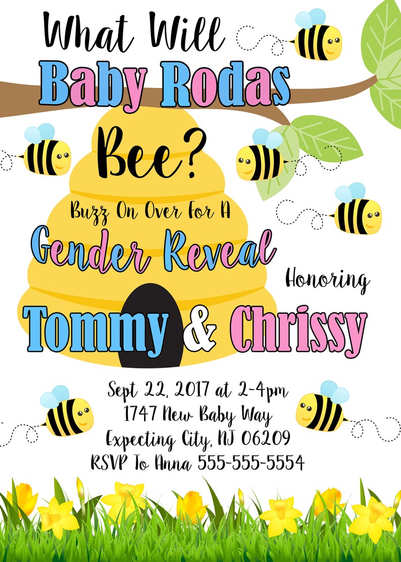 What Will Baby Bee What Will Baby Bee Invitation Gender Etsy What Will Baby Bee What Will Baby Bee Invitation Gender Etsy