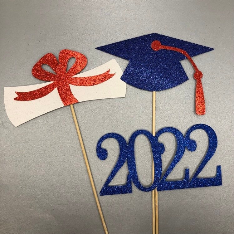 Graduation Centerpiece Sticks Graduation Decor Graduation Etsy