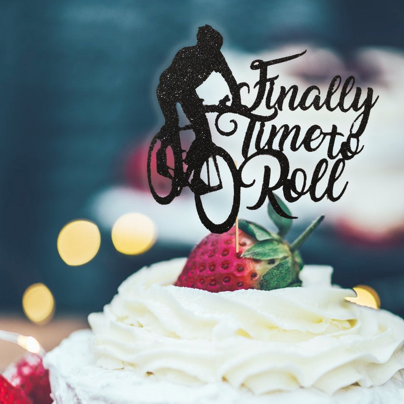 Bicycle Cake Toppertime To Roll Cake Toppertravel Cake Etsy