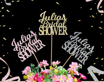 Personalisierte Glitter Brautparty Centerpiece Sticks: Future Mrs. Decor